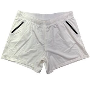 Liberty Pro Men's Shorts White Size US XL Sports Stretch Relax Zip Elastic Waist